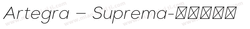 Artegra – Suprema字体转换